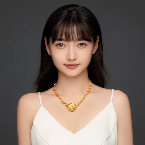 带金项链的图片