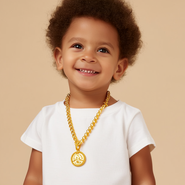 儿童金项链图片