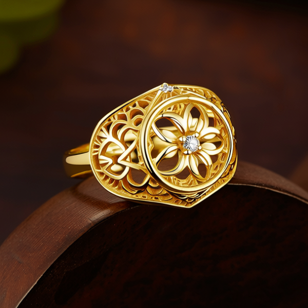 花型金戒指图片
