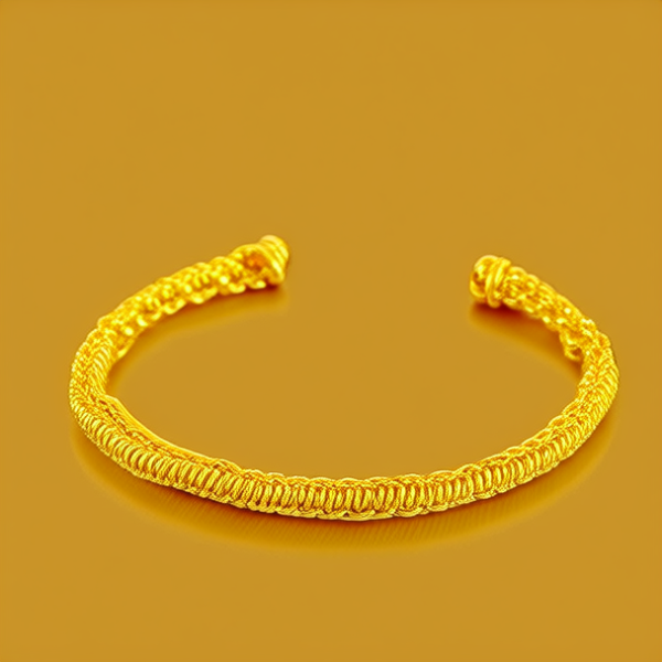 黄金手链编织图片