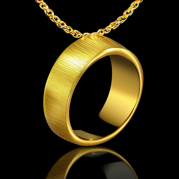 金戒指金项链图片