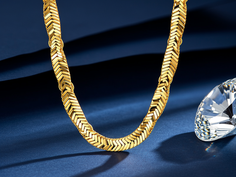 黄金项链蛇骨链图片