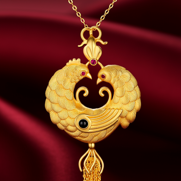 黄金鸡吊坠价格和图片