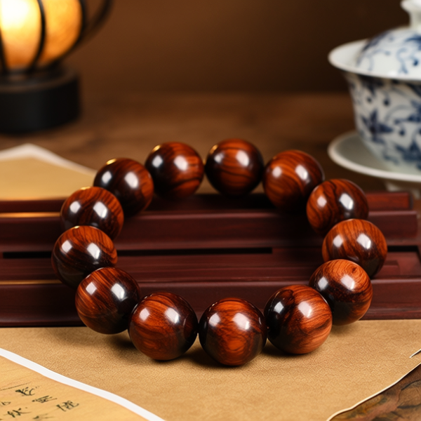 黄金檀手串盘玩效果图