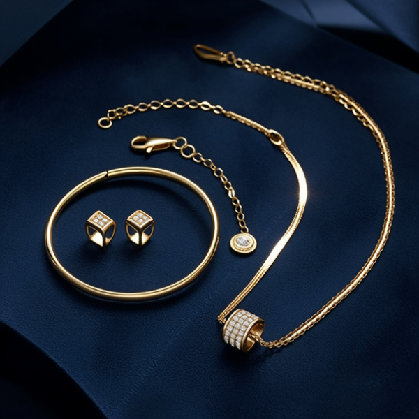 黄金手链项链戒指图片