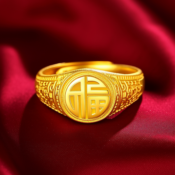 金戒指福字头朝哪图片